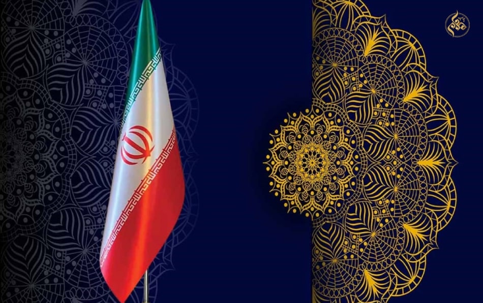 تولید پرچم رومیزی ایران همراه ریشه